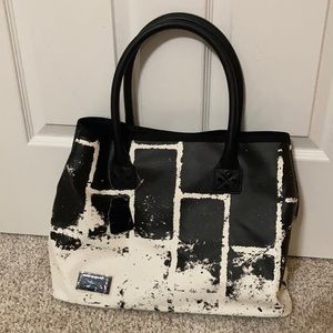 L.A.M.B. Black and white bag and wrist bag